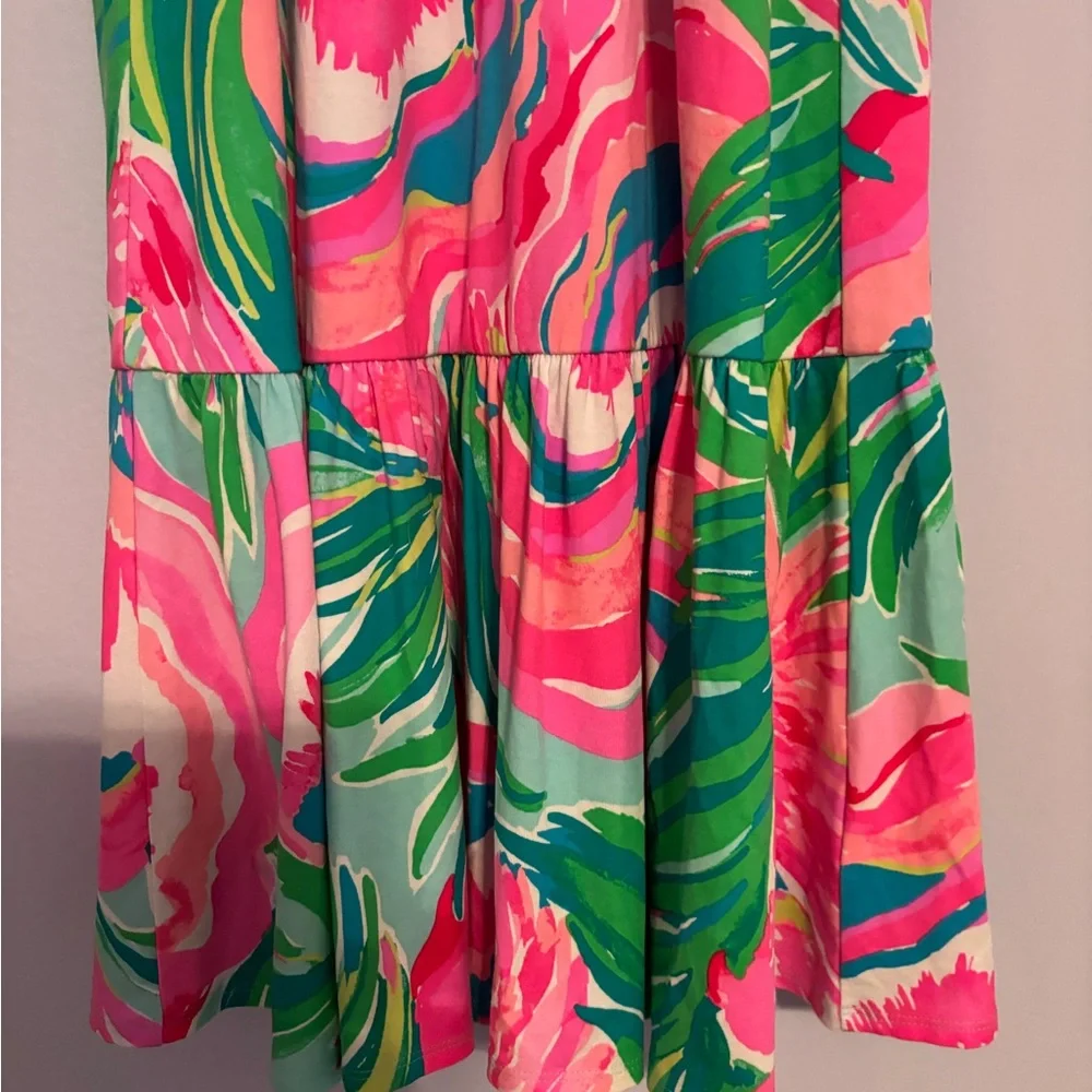 Lilly Pulitzer Pink and Green Floral Dress - Picture 2 of 8
